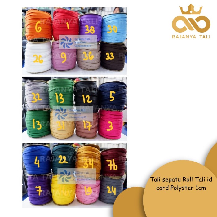 

DISKON Tali sepatu Roll Tali id card Polyster 1cm Code 2576