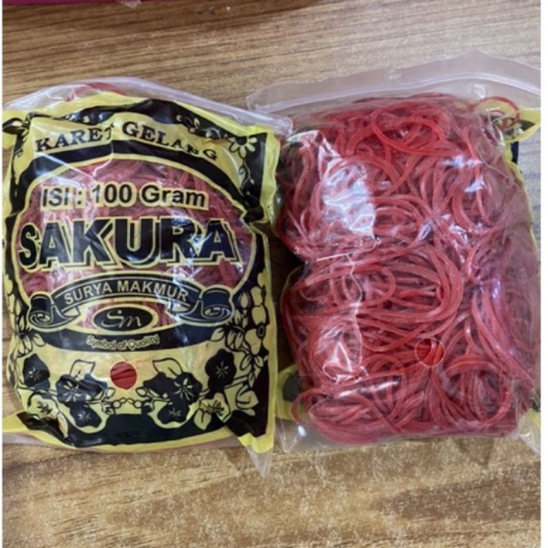 KARET GELANG MERAH/KUNING  KECIL SAKURA