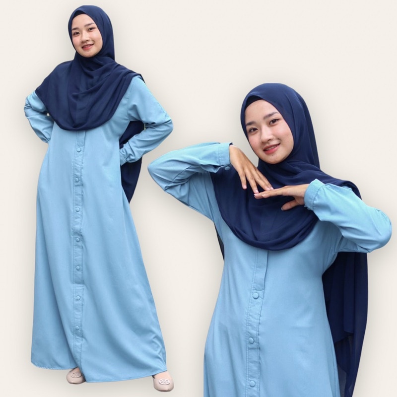 READY ABAYA TORY GAMIS BUTIK MURAH MANSET KANCING BY SIMPLY OF AEGEA