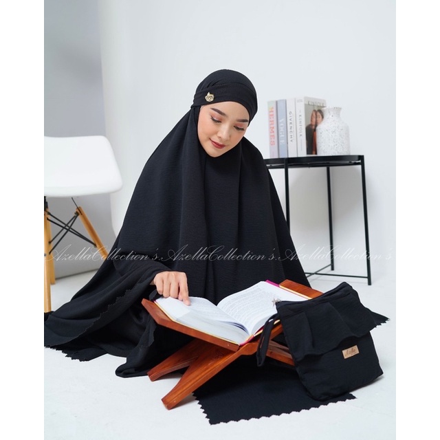 Mukena 3in1 crinkle airflow + sajadah