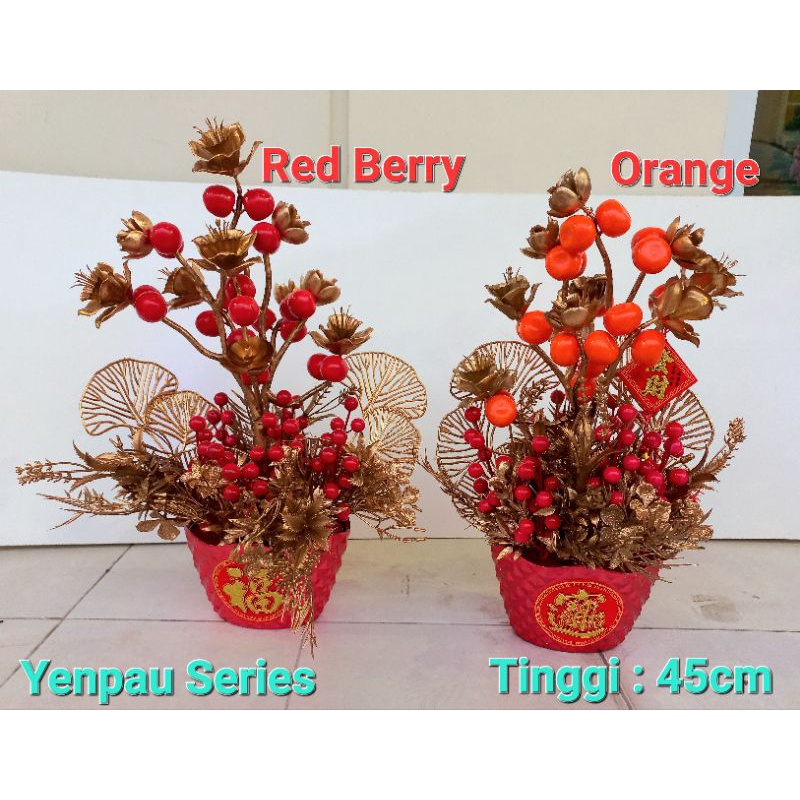 Pohon Imlek FaChaiShu Ceri Jeruk / Artificial CNY Flower / Pohon Imlek Kelinci / Hampers Imlek 2023