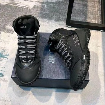 sepatu boot cowok d10 sneaker high end mirror vip p1shoes hitam