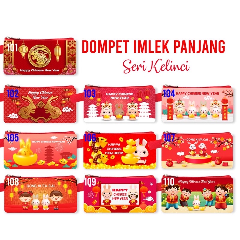 

Dompet Angpau Imlek Shio Kelinci Karakter Motif Campur atau Mix