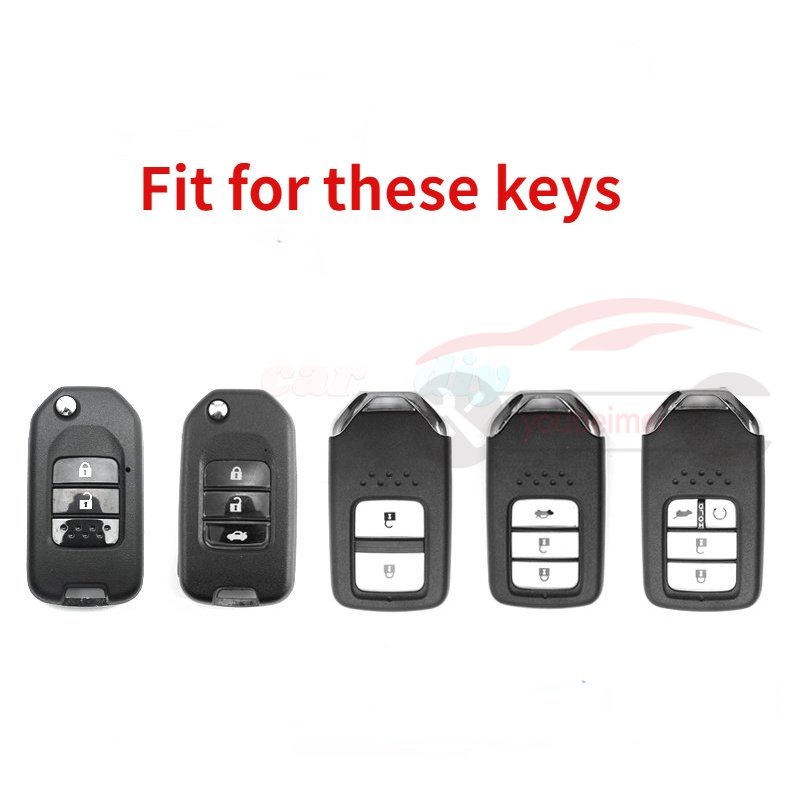 Bling Berlian Imitasi Keyring TPU Car Key Case Cover Untuk Smart Honda Vezel City Civic CR-V CRV Accord Pilot HRV Jade Pelindung Shell