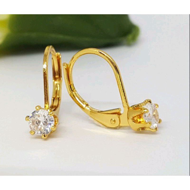 Anting Wanita Permata Murah Cantik Material Rodhium