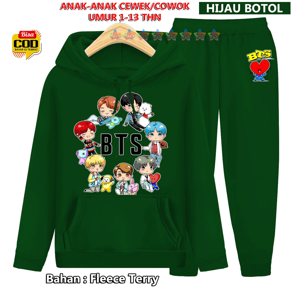 Setelan anak anak BTS sweater Hoodie Suiter, Setelan Olahraga anak, TM 00052 Setelan Training Anak Cowok Cewek baby terry terbaru dan termurah