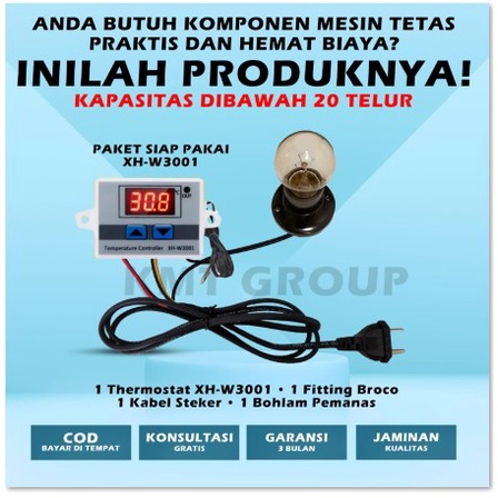Paket Siap Pakai Thermostat Termostat XH 1F Untuk Mesin Tetas Full Otomatis