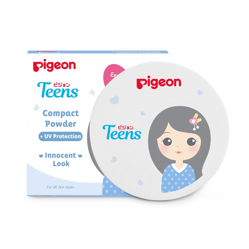 PIGEON TEENS Compact Powder Squalane 14Gr - Natural / Sand / Beige / White / Pink