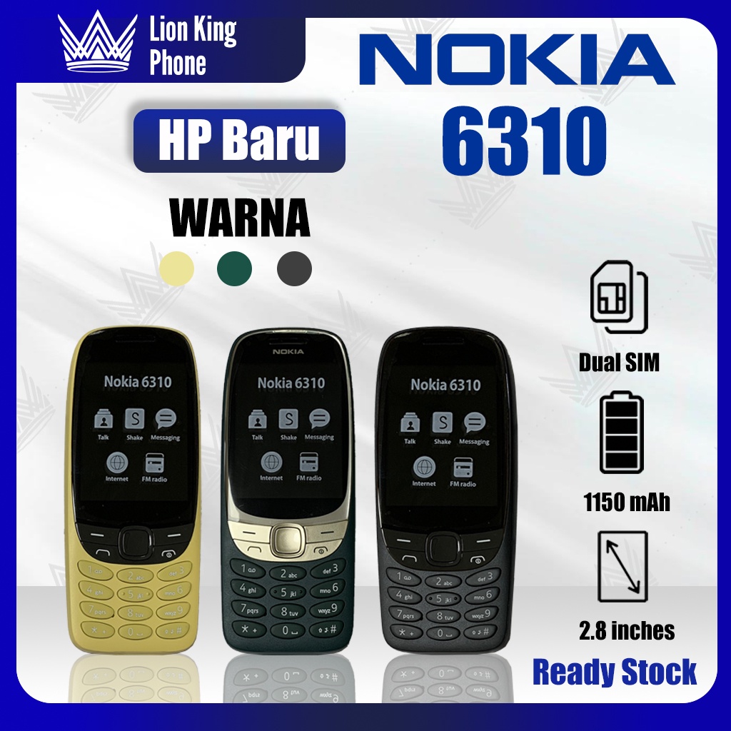 HP Nokia 6310 2021 DUAL SIM Bisa Bahasa Indonesia Garansi Toko