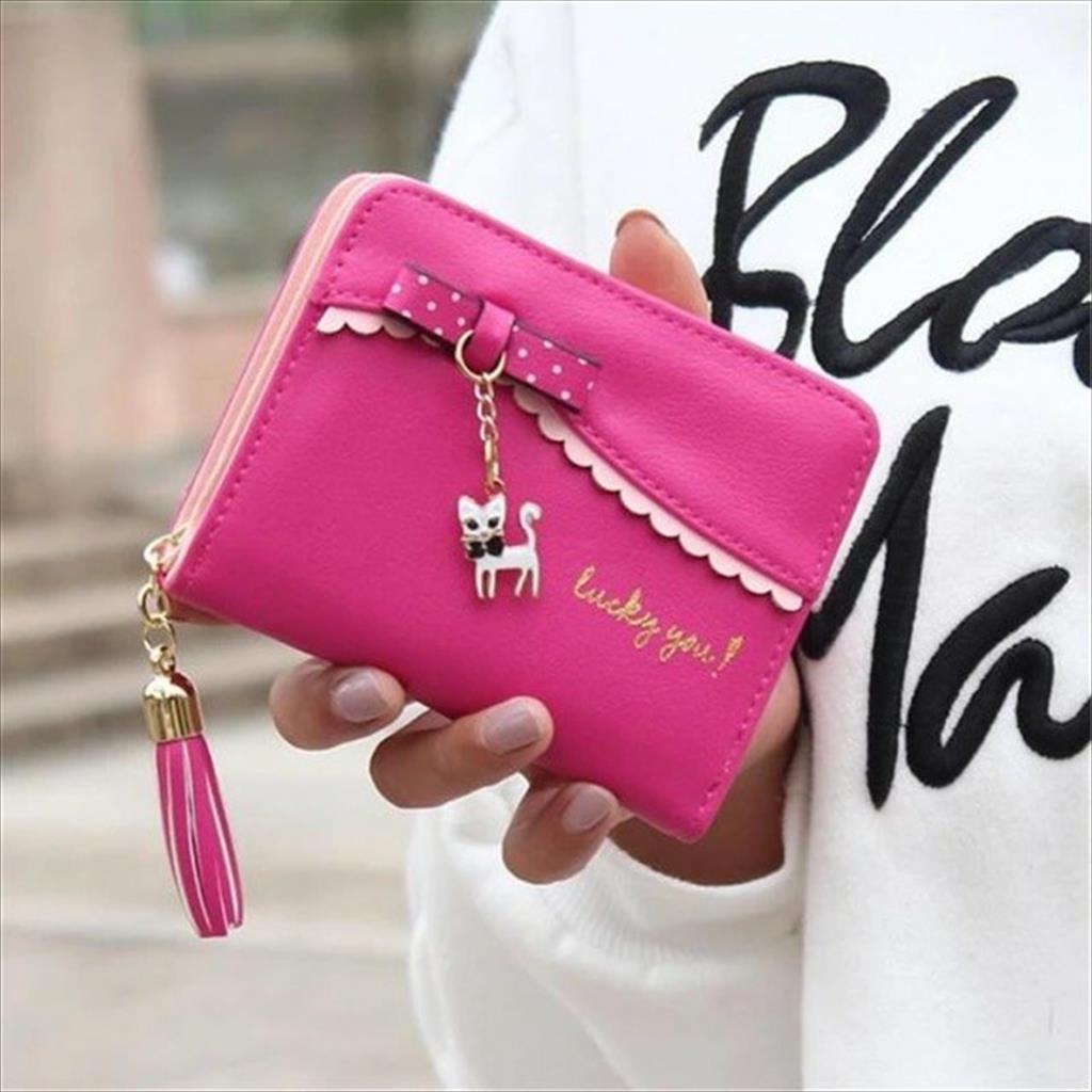 LS 064 - Wallet / Dompet Wanita Lipat Mini fashion korea Pita Polka