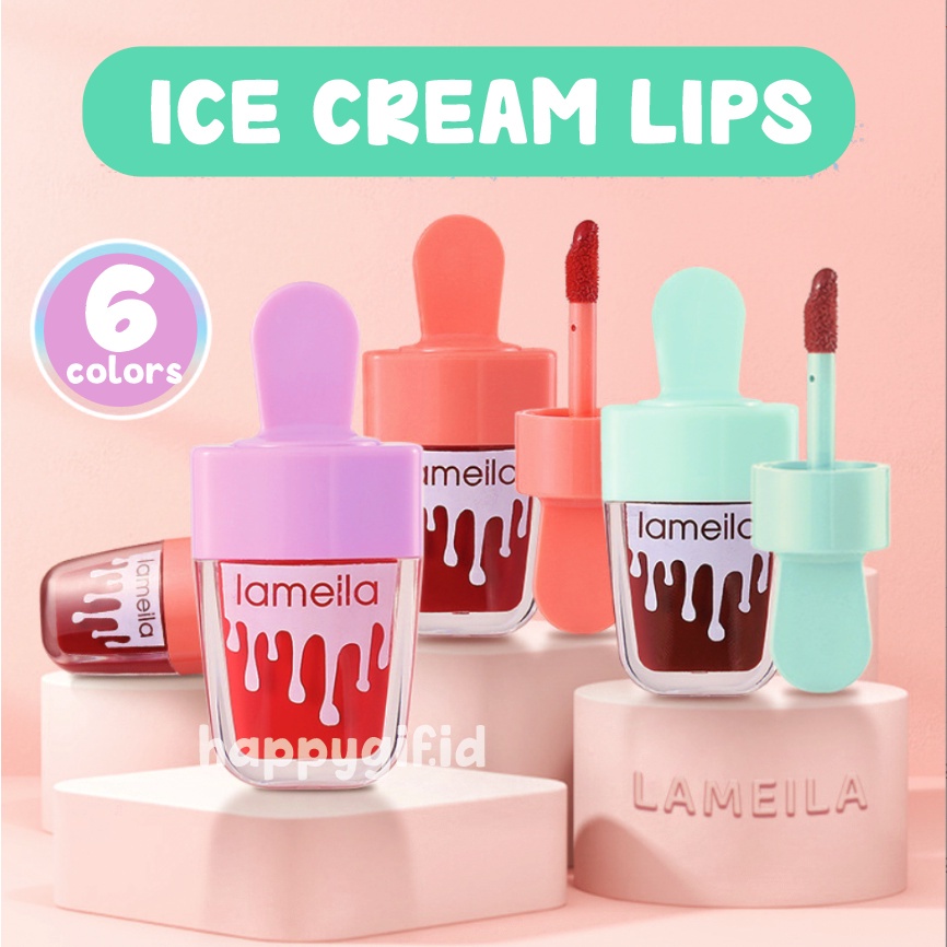 LAMEILA Lip Tint Ice Cream Es Krim Waterproof Lipstik LA211