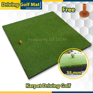 Hitting Mat Golf Portabel 100x100 cm Free Tee - Karpet Driving Range Golf
