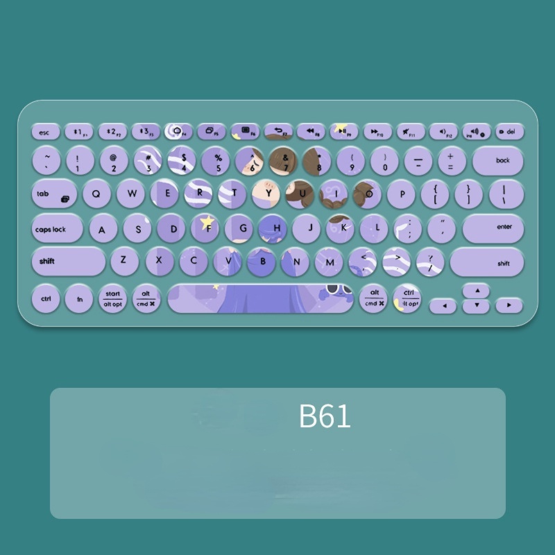 Cover Pelindung Keyboard Motif Kartun Untuk Logitech K380 K480