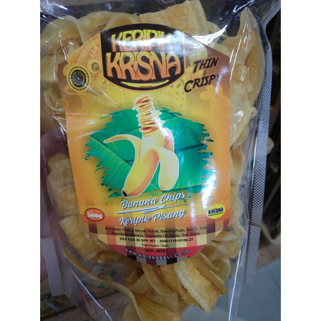 KERIPIK PISANG ORIGINAL KRISNA 200GR ASLI KHAS BALI