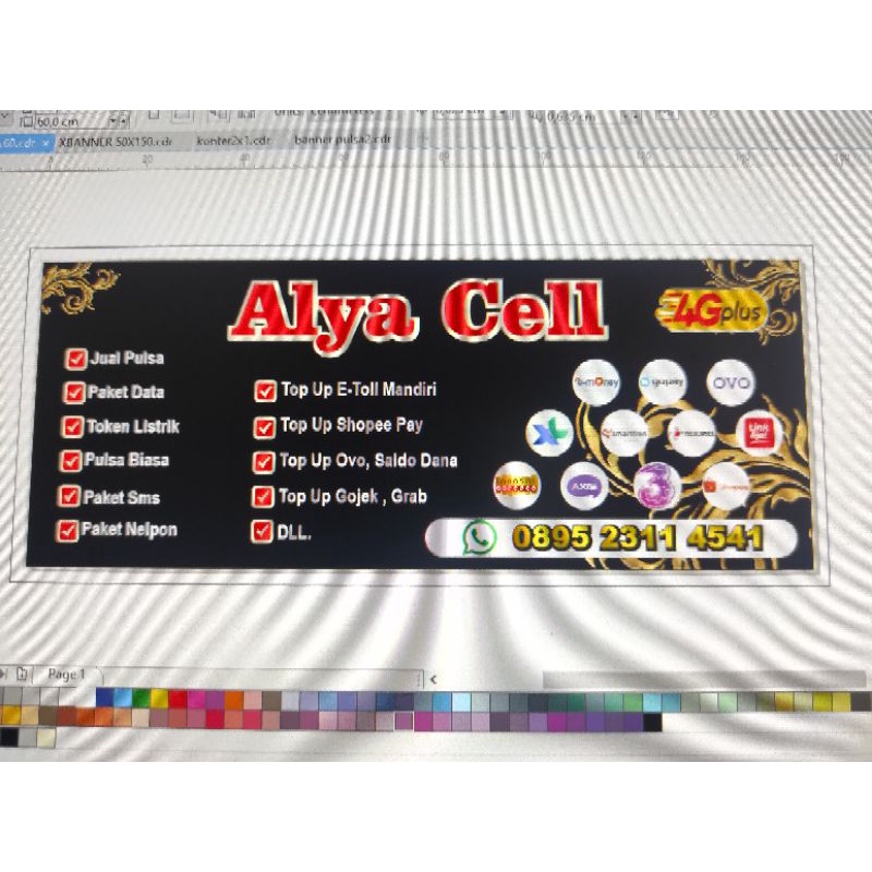 

Cetak spanduk banner Konter gratis design