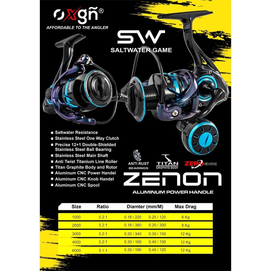 Reel SPINNING OXGN ZENON SALTWATER GAME