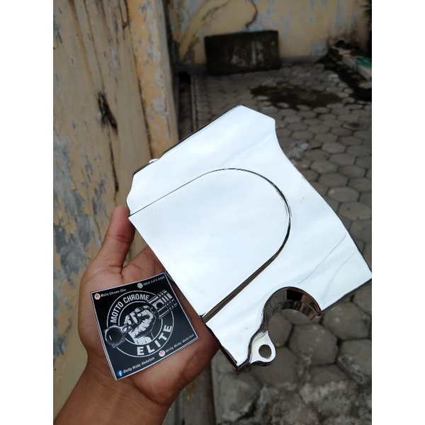 TUTUP GIR DEPAN MEGAPRO HIU / TUTUP GIR DEPAN MEGAPRO LAMA CRHOME ORI COPOTAN MOTOR