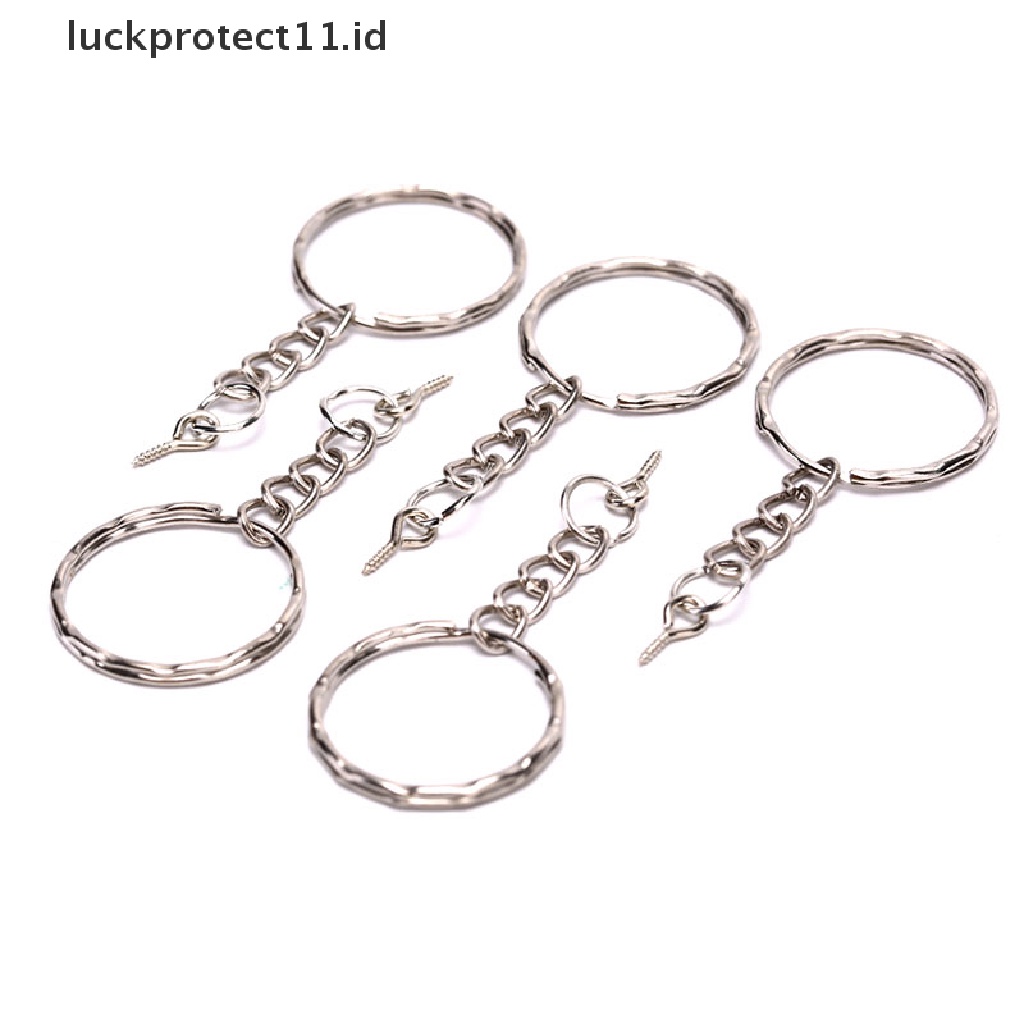 /Fashion Hot// Fashion// 40Pcs Dipoles Kunci Ring Sekrup Mata Rantai Pendek Split Ring Konektor Perhiasan DIY.