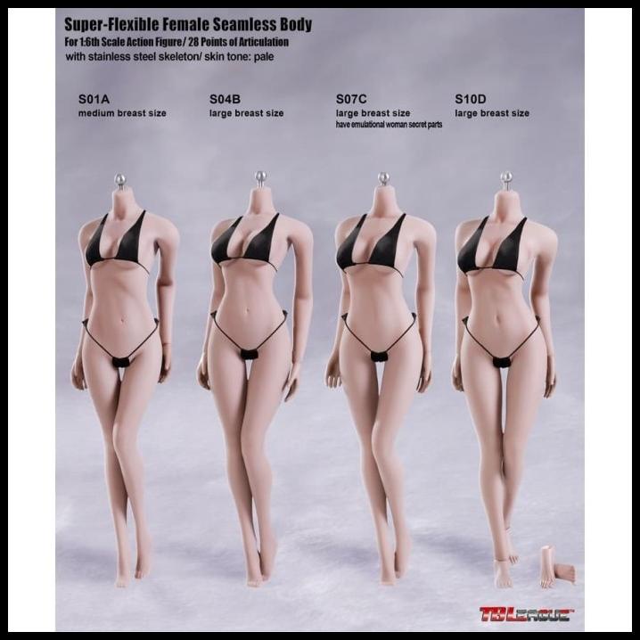 Phicen Tbleague Female Body Pale S01A S04B S07C S10D 1/6
