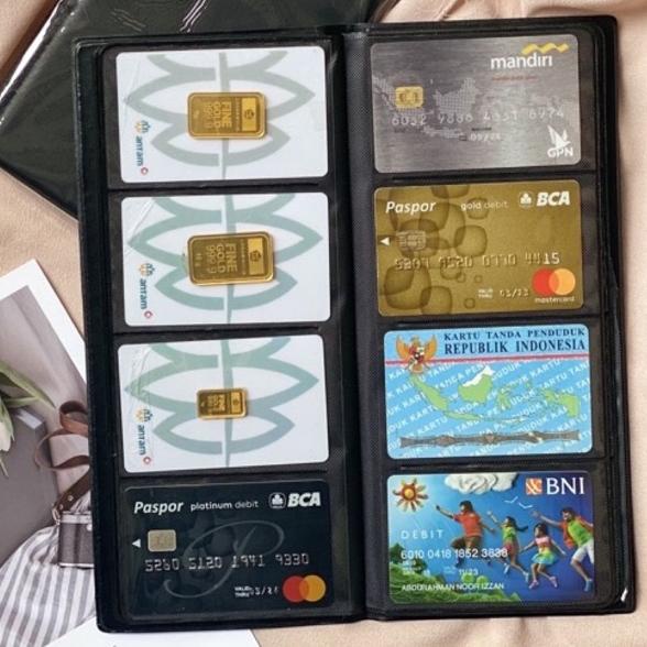 

[X-5-O ✉] Album kartu nama 128 slot/name card holder/album atm/album logam mulia/tempat kartu nama-super keren