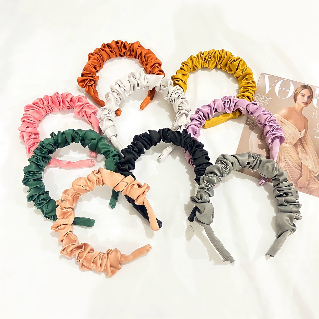 bando scrunchie Korea kerut nagita viral kekinian murah ruffle