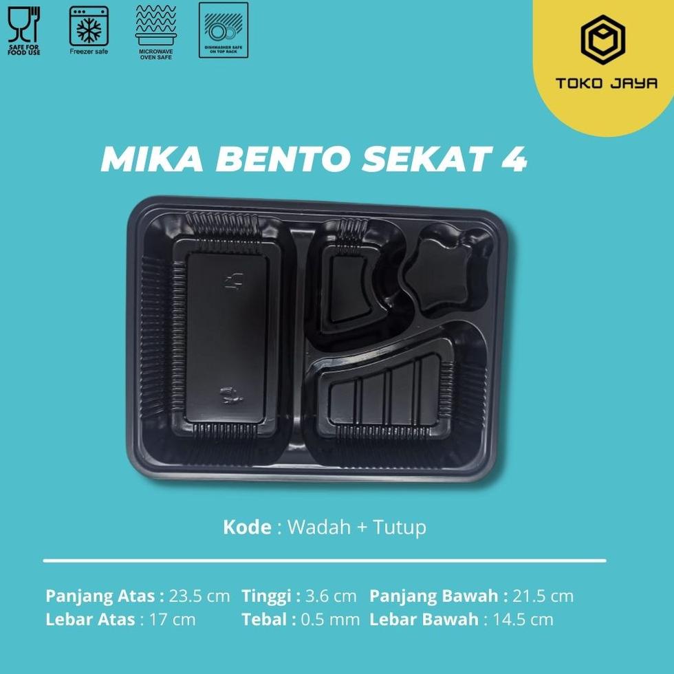 [T-I3I-☛] MIKA BENTO SEKAT 4 + TUTUP / READY STOCK KUALITAS BAGUS_murah