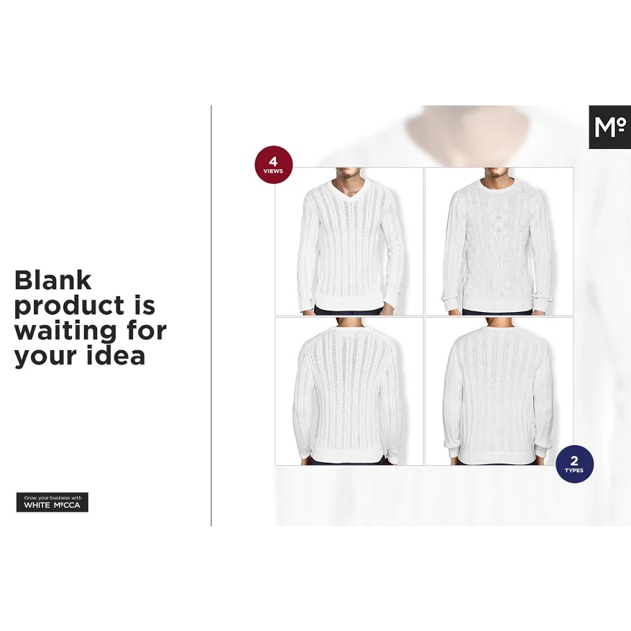 2 Types of Knit Sweater Mock-up