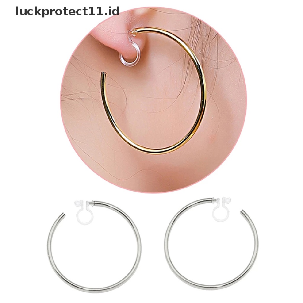 /Konverter Anting Klip on Fashion Hot// Invisible Untuk Temuan Perhiasan Telinga Non Tindik.