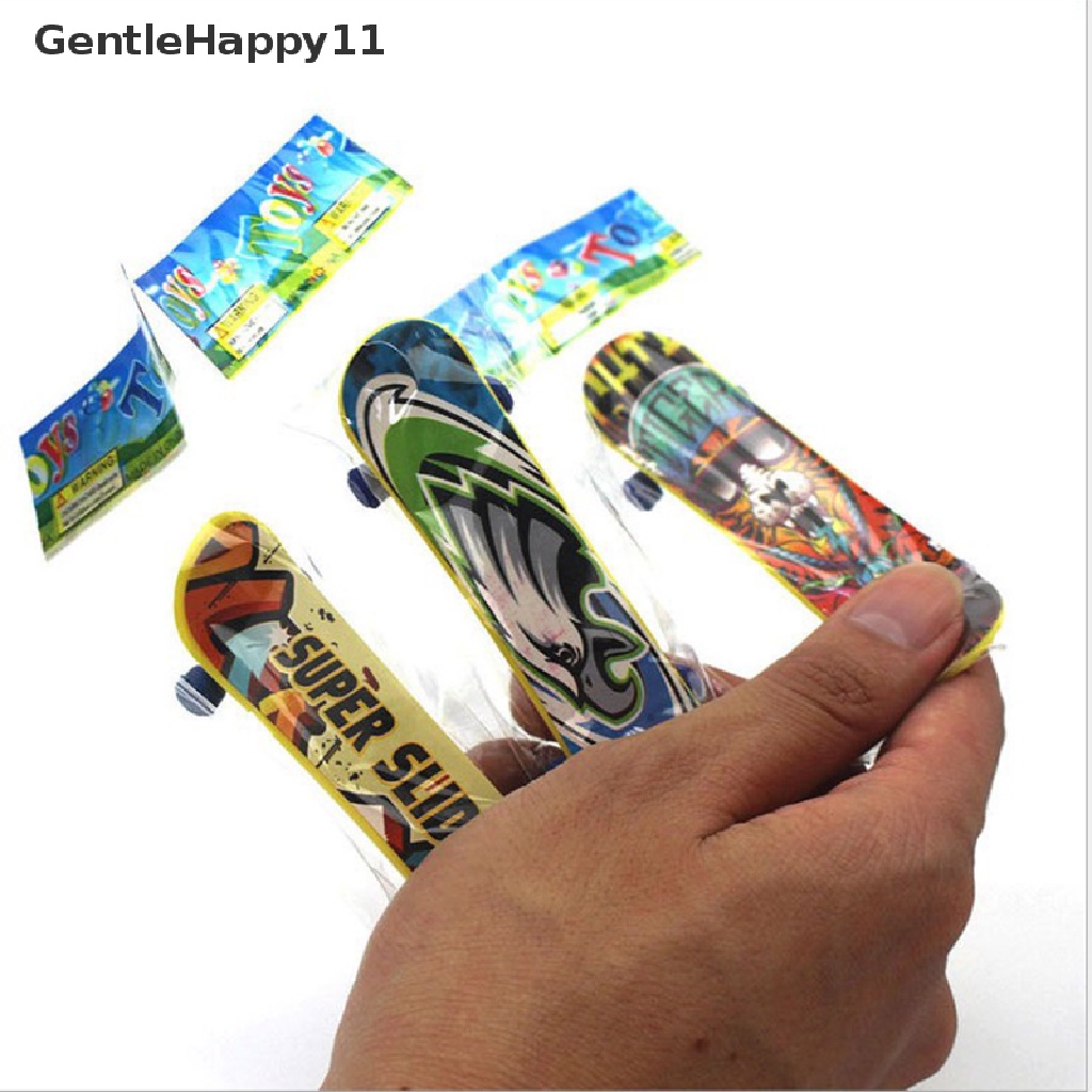 Gentlehappy 1X Mini Finger Board Skateboard Novelty Anak Cowok Cewek Mainan Hadiah Pesta id