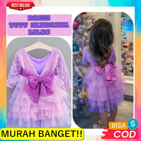 Baju Dress Shirin Kids Anak Cewek Cewe Wanita Perempuan Import Kekinia [Dress Tutu Sandrina Sl] Dres