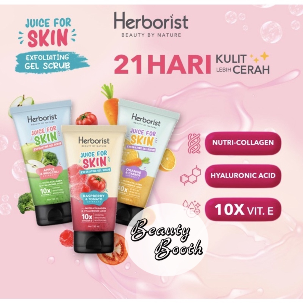 HERBORIST Juice For Skin Exfoliating Gel Scrub 150ml Body Scrub Gel