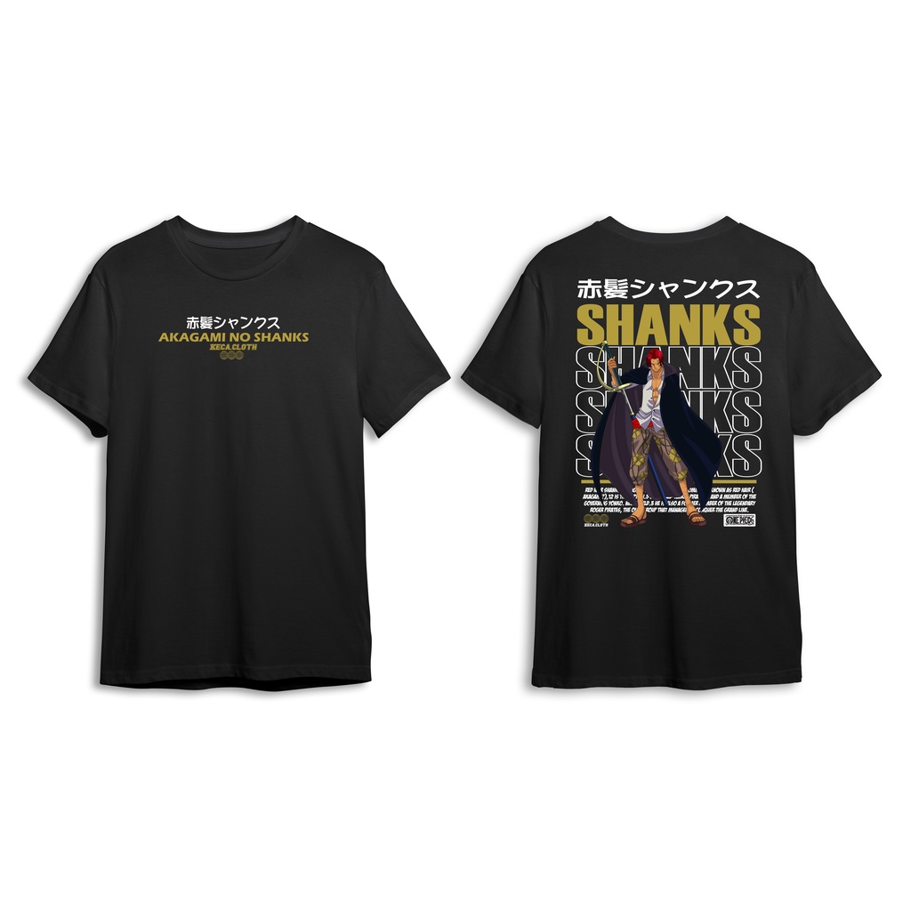 KAOS ANIME ONE PIECE SHANKS RED HAIR BAJU SHANKS PRIA WANITA