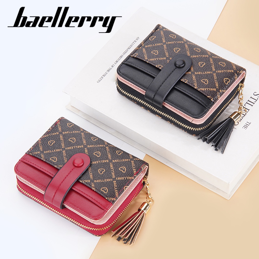 BAELLERRY N1860 Dompet Wanita Kecil Dompet Lipat Bahan Kulit PU Leather Premium WATCHKITE WKOS