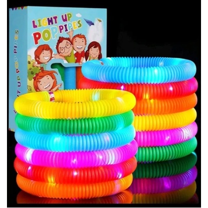 Mainan Anak Selang Pop Led Murah Mainan Viral Light Up Pop Tubes Pop Pipes Mainan Lampu Stick Anak