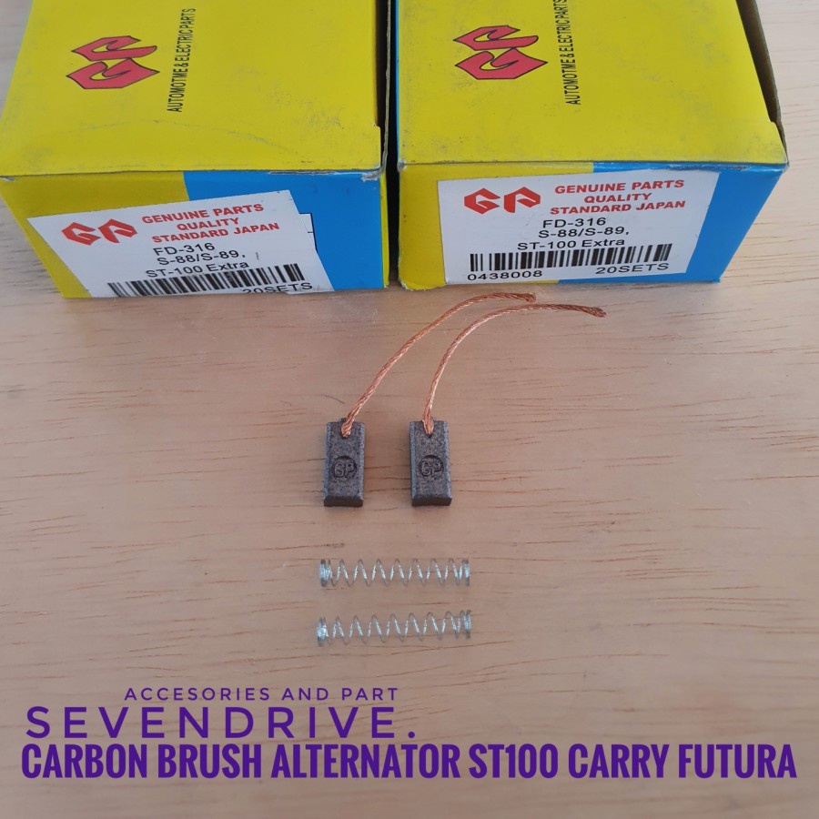 Carbon Karbon Brush Dinamo Alternator Carry Extra ST-100 Zebra Espass Futura AL2