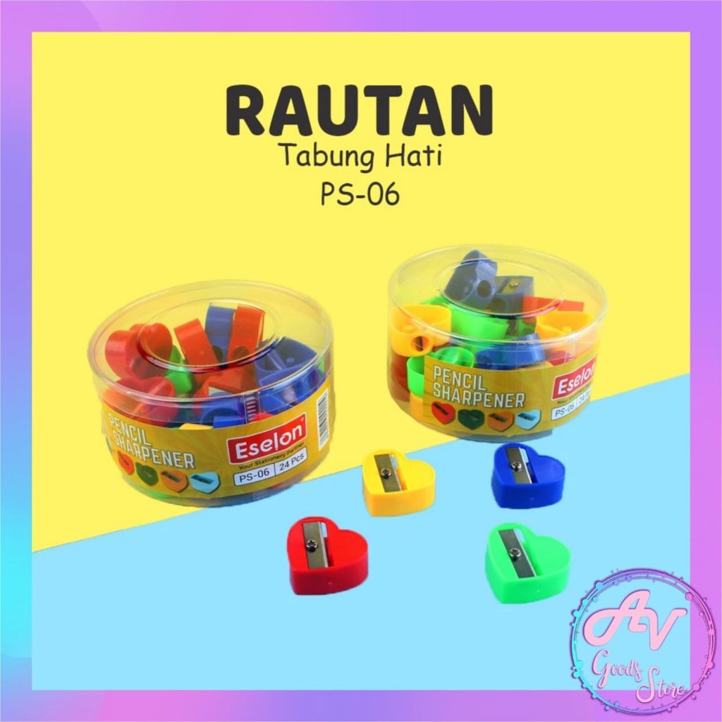 

Rautan Tabung Bentuk Hati - Bunga isi 24pcs / Serutan Pensil Murah