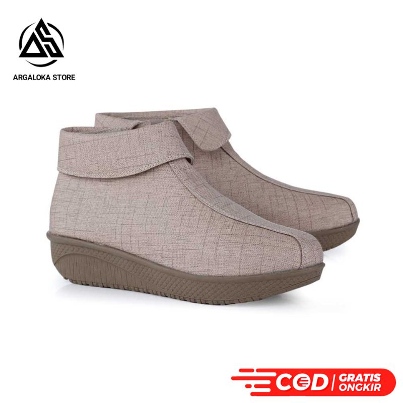 Sepatu Boots Both Wanita Spatu Buts Cewek Casual Wedges Korean Style Murah Original Kekinian