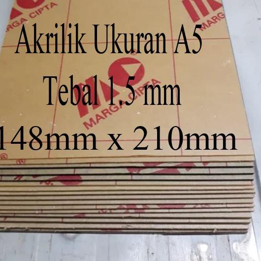 

⇻ Lembaran Akrilik Marga Cipta A5 1.5 mm ゕ