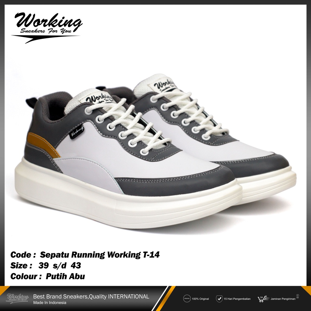 Sepatu Pria Kasual Terbaru Working T-14 Size 39-43