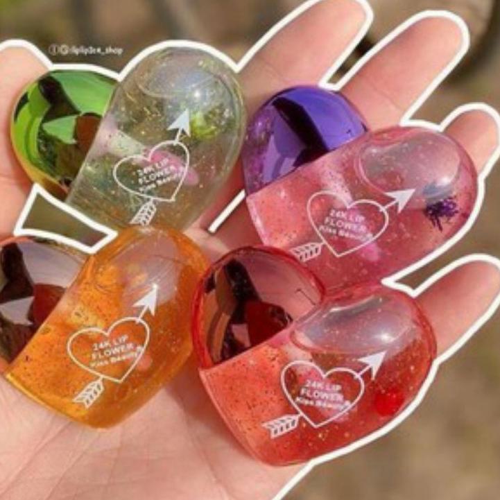 ㊟ Gicca 24k Gold + Real Flower Lip Oil Lip Vitamin Lip Gloss ➤