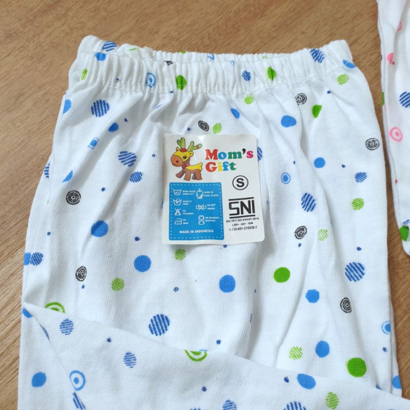 6 Pcs (1/2 Lusin) Celana Panjang Bayi Polos MG Bintik SNI S, M, L, XL Celana Baby Wear CP MG Putih 114 S