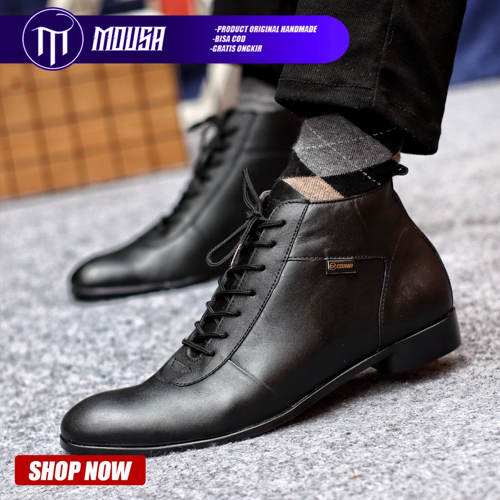 Sepatu Formal Pantofel Kulit Asli Pria Kerja Kantor Kondangan Mousa Max