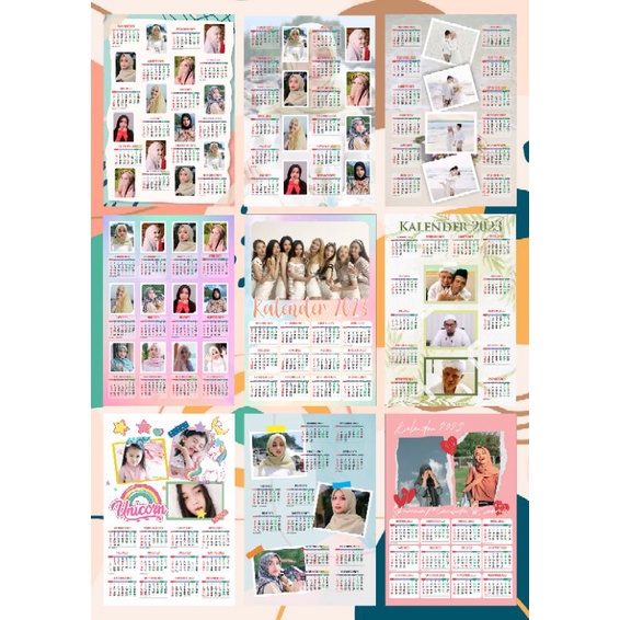 

jast craft - Kalender dinding 2023 bisa custom foto