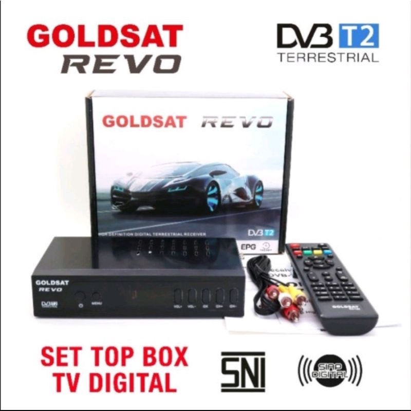 Decoder TV Box Digital GOLDSAT REVO
DVB-T2