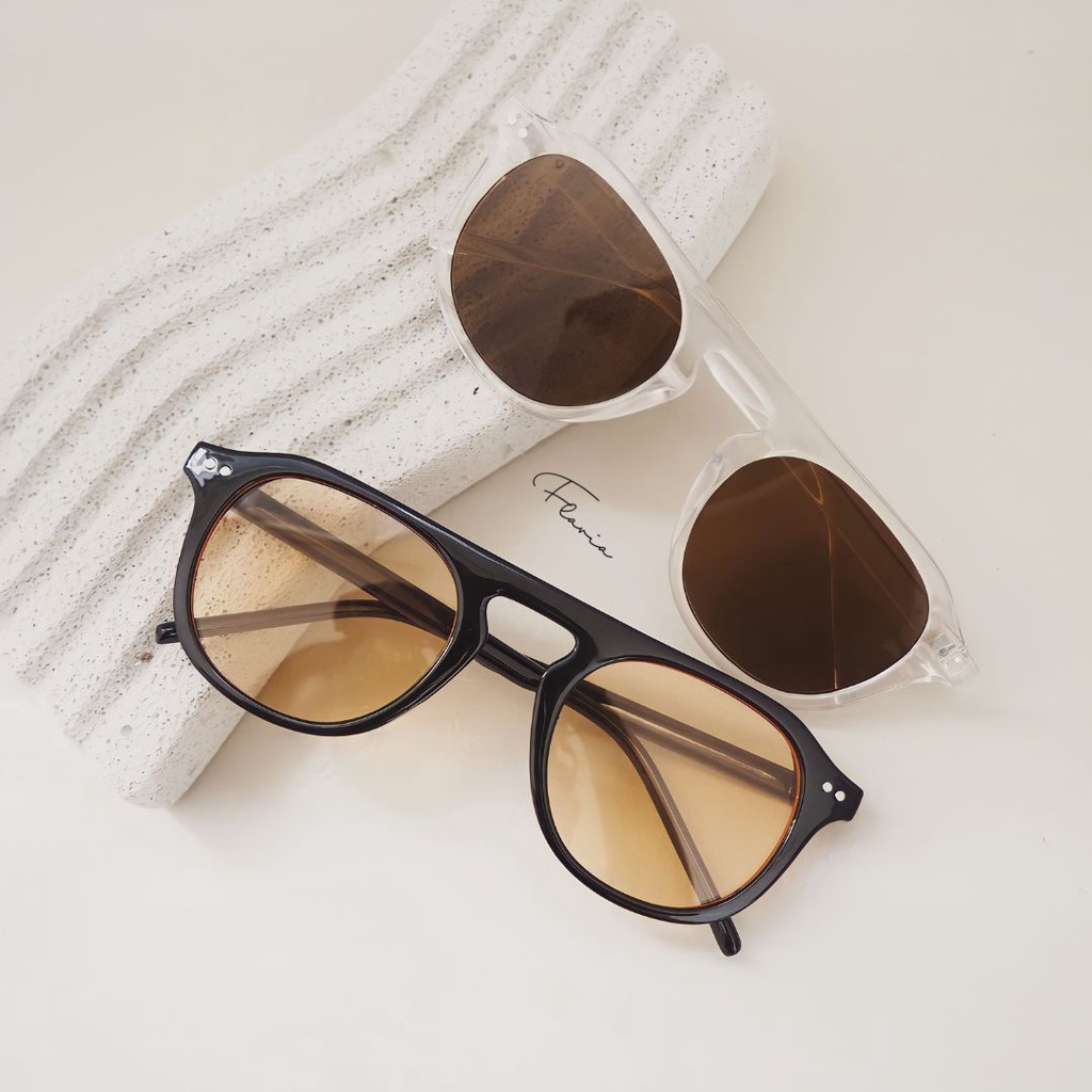 Flavia Eyewear - Kacamata Zekke Unisex Acetat (custom minus, photochromic, blueray, bluechromic dan photobrown)