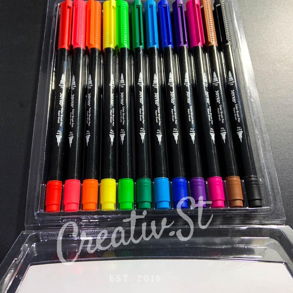 

Super Deals Joyko Brush Pen 12 Warna Brush + Fine Tip CLP-13 SET
