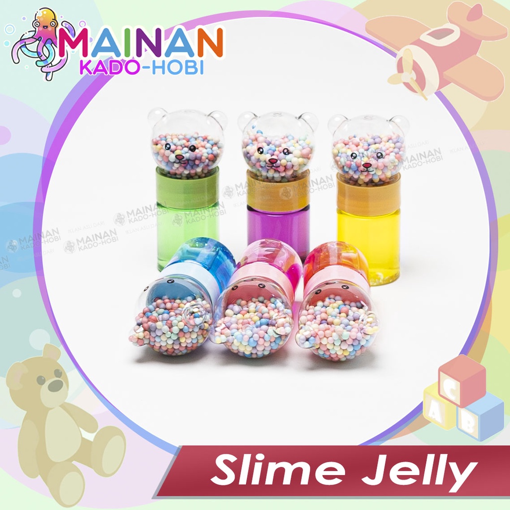 MAINAN EDUKASI ANAK SLIME JELLY KARAKTER KARTUN MULTICOLOUR