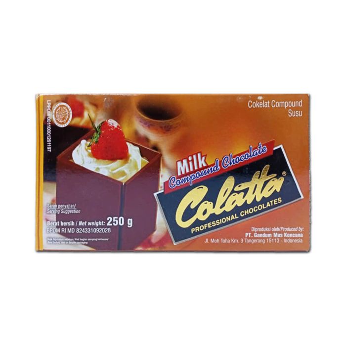 Coklat Batang Colatta 250gr | Cokelat Hitam Compound 250gr | Dark Compound Chocolate 250gr