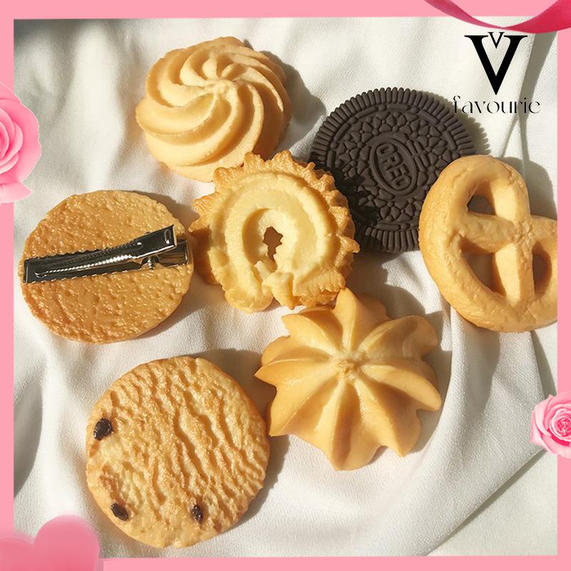 CODCODJepit Rambut Desain Biskuit Cookies Gaya Korea Untuk Wanita-FA-FA