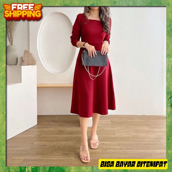 Ghaun Remaja Pesta Ultah Dres Cewek Murah Baju Dreas Wanita Kekinian Dres Wsnita Korea Dris Mewah El